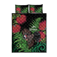 Meri Kirihimete New Zealand Quilt Bed Set Piwakawaka Koru Fern Mix Pohutukawa LT14 - Polynesian Pride