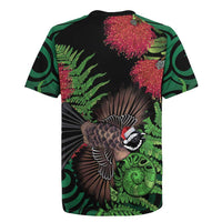 Meri Kirihimete New Zealand Rugby Jersey Piwakawaka Koru Fern Mix Pohutukawa LT14 - Polynesian Pride