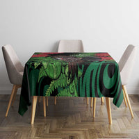 Meri Kirihimete New Zealand Tablecloth Piwakawaka Koru Fern Mix Pohutukawa LT14 - Polynesian Pride