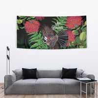 Meri Kirihimete New Zealand Tapestry Piwakawaka Koru Fern Mix Pohutukawa LT14 - Polynesian Pride