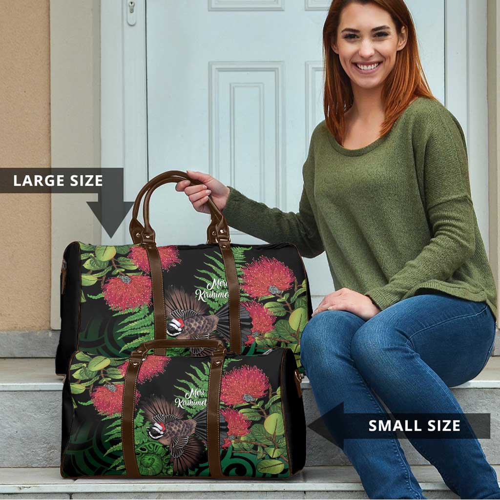 Meri Kirihimete New Zealand Travel Bag Piwakawaka Koru Fern Mix Pohutukawa LT14 - Polynesian Pride