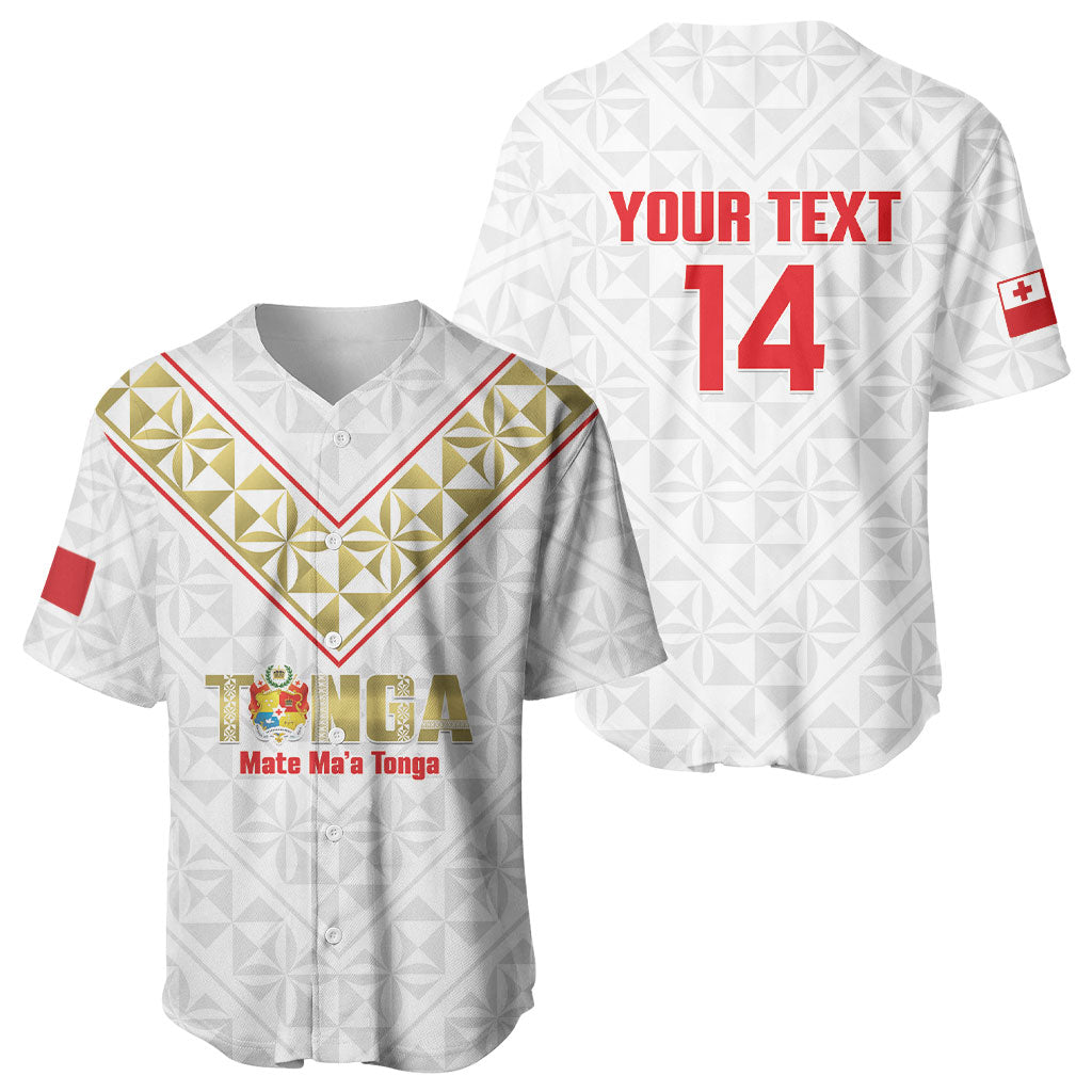 Mate Maa Tonga Rugby Custom Baseball Jersey 2026 Tongan Ngatu Pattern LT14 - Polynesian Pride