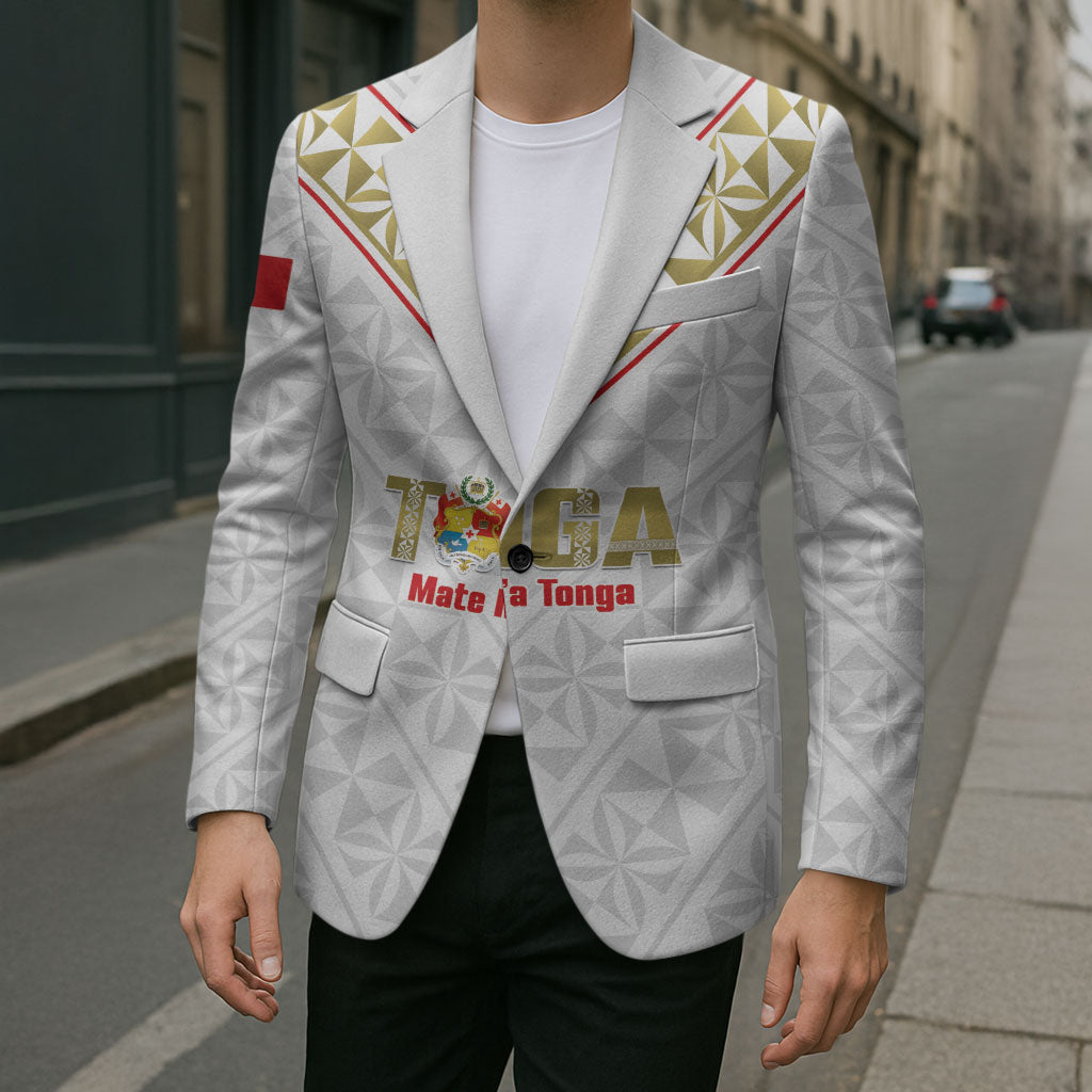 Mate Maa Tonga Rugby Custom Blazer 2026 Tongan Ngatu Pattern LT14 - Polynesian Pride