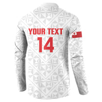 Mate Maa Tonga Rugby Custom Button Sweatshirt 2026 Tongan Ngatu Pattern LT14 - Polynesian Pride