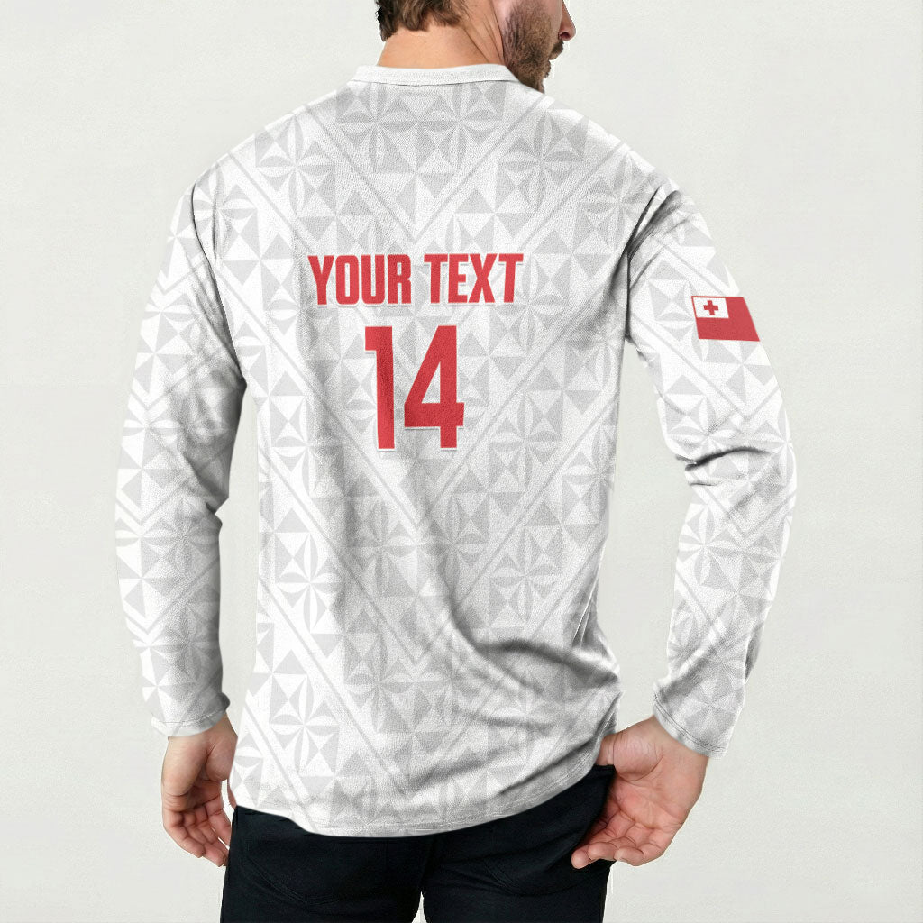 Mate Maa Tonga Rugby Custom Button Sweatshirt 2026 Tongan Ngatu Pattern LT14 - Polynesian Pride