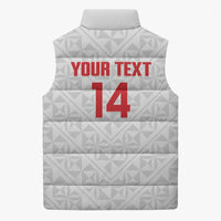Mate Maa Tonga Rugby Custom Sleeveless Puffer Jacket 2026 Tongan Ngatu Pattern LT14 - Polynesian Pride