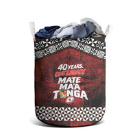 Mate Maa Tonga Rugby 2026 Laundry Basket 40 Years Anniversary One Legacy LT14 - Polynesian Pride