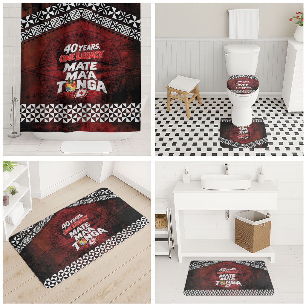 Mate Maa Tonga Rugby 2026 Bathroom Set 40 Years Anniversary One Legacy LT14 - Polynesian Pride