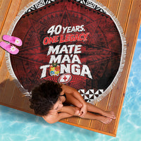 Mate Maa Tonga Rugby 2026 Beach Blanket 40 Years Anniversary One Legacy LT14 - Polynesian Pride