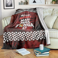 Mate Maa Tonga Rugby 2026 Blanket 40 Years Anniversary One Legacy LT14 Red - Polynesian Pride