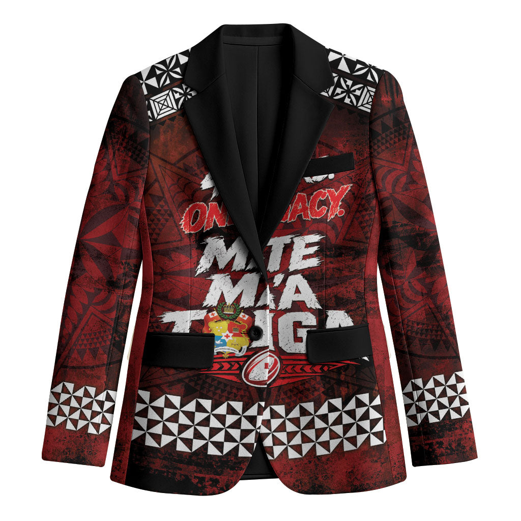 Mate Maa Tonga Rugby 2026 Blazer 40 Years Anniversary One Legacy LT14 Unisex Red - Polynesian Pride