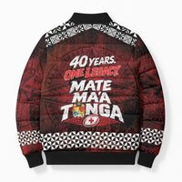 Mate Maa Tonga Rugby 2026 Bomber Puffer Jacket 40 Years Anniversary One Legacy LT14 - Polynesian Pride