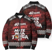 Mate Maa Tonga Rugby 2026 Bomber Puffer Jacket 40 Years Anniversary One Legacy LT14 - Polynesian Pride