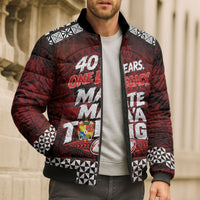 Mate Maa Tonga Rugby 2026 Bomber Puffer Jacket 40 Years Anniversary One Legacy LT14 - Polynesian Pride