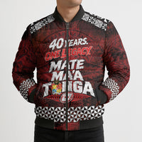 Mate Maa Tonga Rugby 2026 Bomber Puffer Jacket 40 Years Anniversary One Legacy LT14 - Polynesian Pride