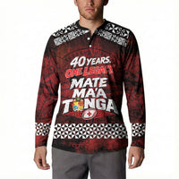 Mate Maa Tonga Rugby 2026 Button Sweatshirt 40 Years Anniversary One Legacy LT14 - Polynesian Pride