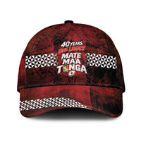 Mate Maa Tonga Rugby 2026 Classic Cap 40 Years Anniversary One Legacy LT14 Universal Fit Red - Polynesian Pride