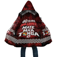 Mate Maa Tonga Rugby 2026 Cloak 40 Years Anniversary One Legacy LT14 Unisex Red - Polynesian Pride