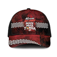 Mate Maa Tonga Rugby 2026 Mesh Trucker Cap 40 Years Anniversary One Legacy LT14 One Size Black Red - Polynesian Pride