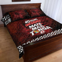 Mate Maa Tonga Rugby 2026 Quilt Bed Set 40 Years Anniversary One Legacy LT14 - Polynesian Pride