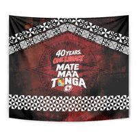 Mate Maa Tonga Rugby 2026 Tapestry 40 Years Anniversary One Legacy LT14 - Polynesian Pride