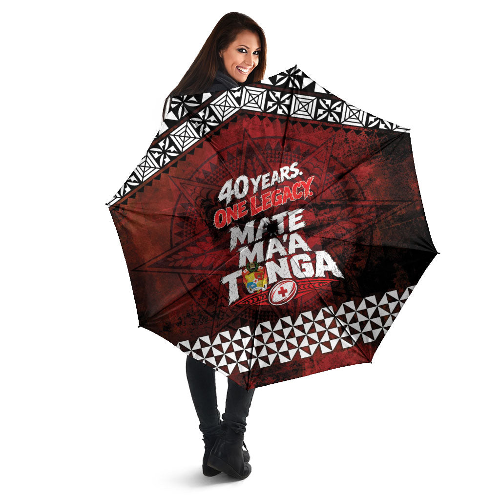 Mate Maa Tonga Rugby 2026 Umbrella 40 Years Anniversary One Legacy LT14 - Polynesian Pride