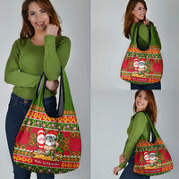Hawaii Surfing Santa Christmas Grocery Bag Tropical Pineapple Mele Kalikimaka Quilt Pattern
