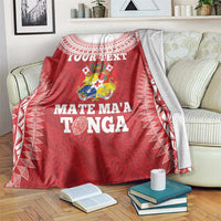 Custom Tonga Mate Maa Blanket Go Champions Tongan Ngatu - Red LT14 Red - Polynesian Pride