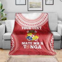 Custom Tonga Mate Maa Blanket Go Champions Tongan Ngatu - Red LT14 - Polynesian Pride