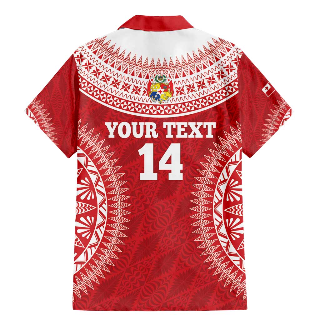 Custom Tonga Mate Maa Family Matching Mermaid Dress and Hawaiian Shirt Go Champions Tongan Ngatu - Red LT14 - Polynesian Pride