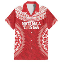 Custom Tonga Mate Maa Hawaiian Shirt Go Champions Tongan Ngatu - Red LT14 Red - Polynesian Pride