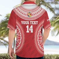 Custom Tonga Mate Maa Hawaiian Shirt Go Champions Tongan Ngatu - Red LT14 - Polynesian Pride
