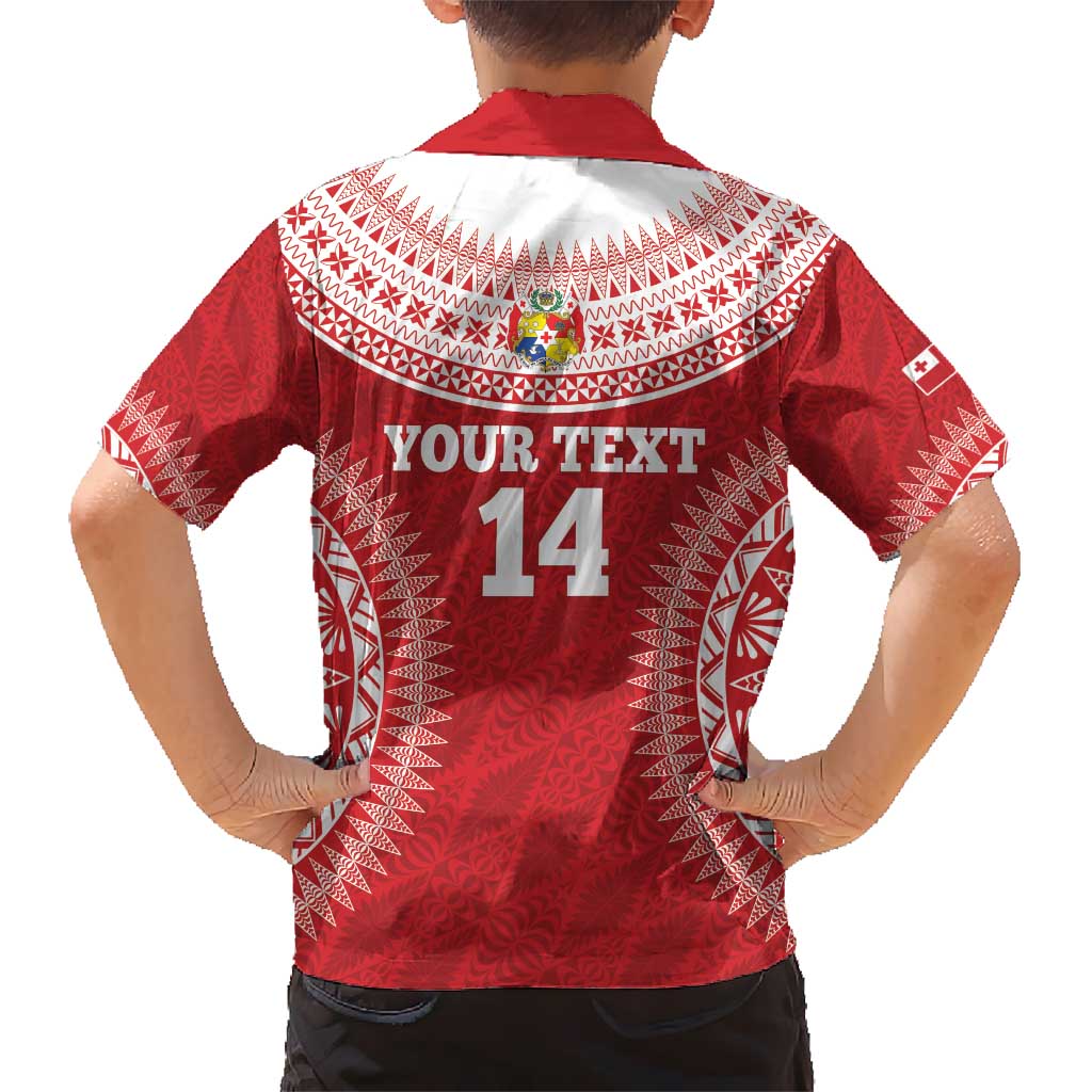 Custom Tonga Mate Maa Hawaiian Shirt Go Champions Tongan Ngatu - Red LT14 - Polynesian Pride
