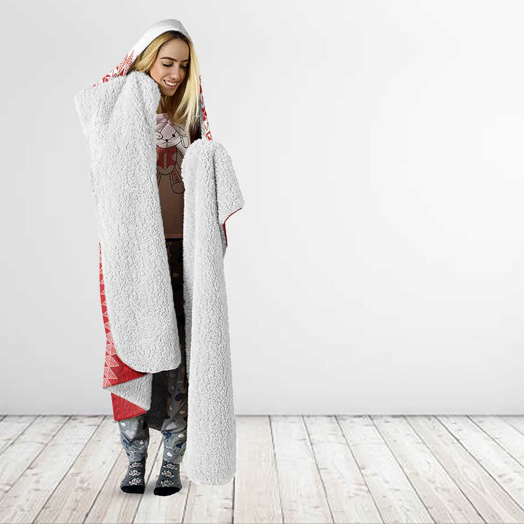 Custom Tonga Mate Maa Hooded Blanket Go Champions Tongan Ngatu - Red