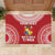 Custom Tonga Mate Maa Rubber Doormat Go Champions Tongan Ngatu - Red