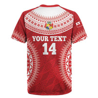 Custom Tonga Mate Maa Rugby Jersey Go Champions Tongan Ngatu - Red