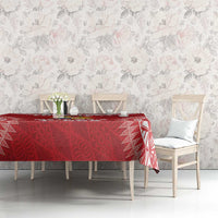 Custom Tonga Mate Maa Tablecloth Go Champions Tongan Ngatu - Red