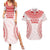 Custom Tonga Mate Maa Couples Matching Summer Maxi Dress and Hawaiian Shirt Go Champions Tongan Ngatu - White