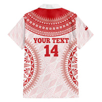 Custom Tonga Mate Maa Family Matching Summer Maxi Dress and Hawaiian Shirt Go Champions Tongan Ngatu - White LT14 - Polynesian Pride