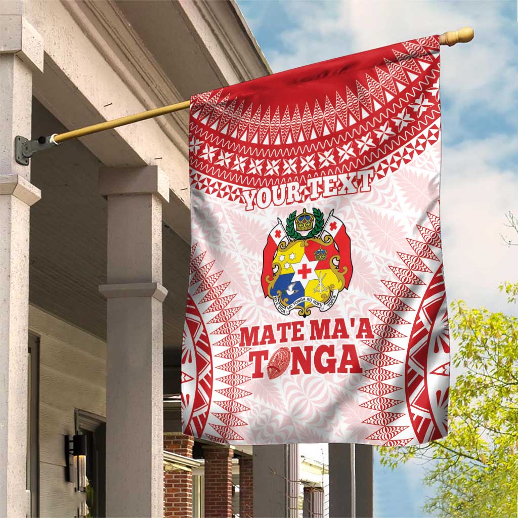Custom Tonga Mate Maa Garden Flag Go Champions Tongan Ngatu - White LT14 House Flag White - Polynesian Pride