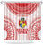 Custom Tonga Mate Maa Shower Curtain Go Champions Tongan Ngatu - White