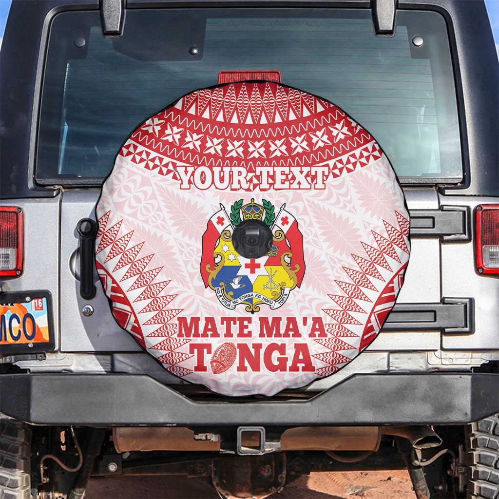 Custom Tonga Mate Maa Spare Tire Cover Go Champions Tongan Ngatu - White LT14 White - Polynesian Pride