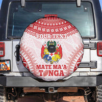 Custom Tonga Mate Maa Spare Tire Cover Go Champions Tongan Ngatu - White LT14 White - Polynesian Pride