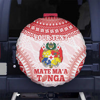 Custom Tonga Mate Maa Spare Tire Cover Go Champions Tongan Ngatu - White LT14 - Polynesian Pride