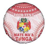 Custom Tonga Mate Maa Spare Tire Cover Go Champions Tongan Ngatu - White LT14 - Polynesian Pride