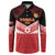 Custom Mate Maa Tonga XIII Button Sweatshirt Tongan Kupesi Ngatu - Rugby Style