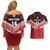 Custom Mate Maa Tonga XIII Couples Matching Off Shoulder Short Dress and Hawaiian Shirt Tongan Kupesi Ngatu - Rugby Style