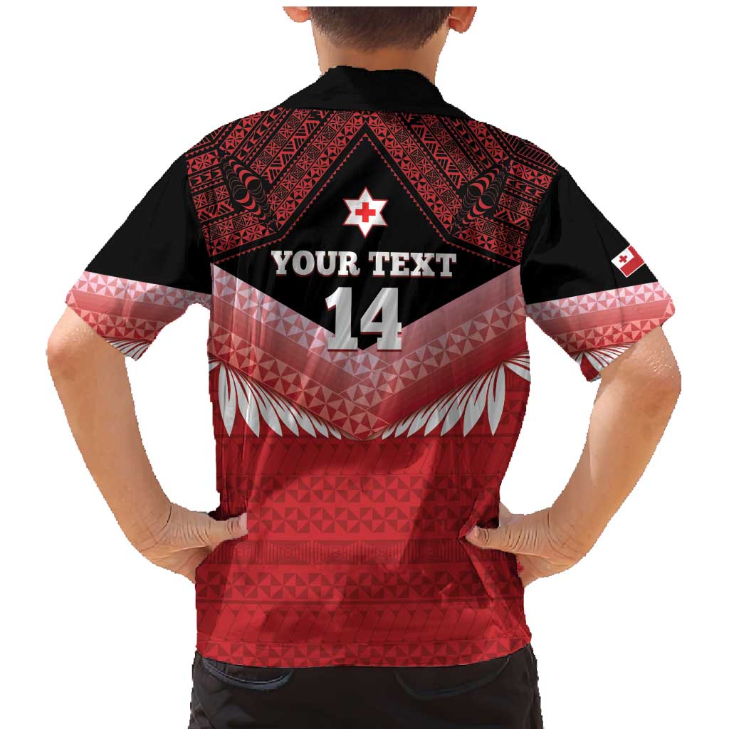 Custom Mate Maa Tonga XIII Family Matching Mermaid Dress and Hawaiian Shirt Tongan Kupesi Ngatu - Rugby Style LT14 - Polynesian Pride
