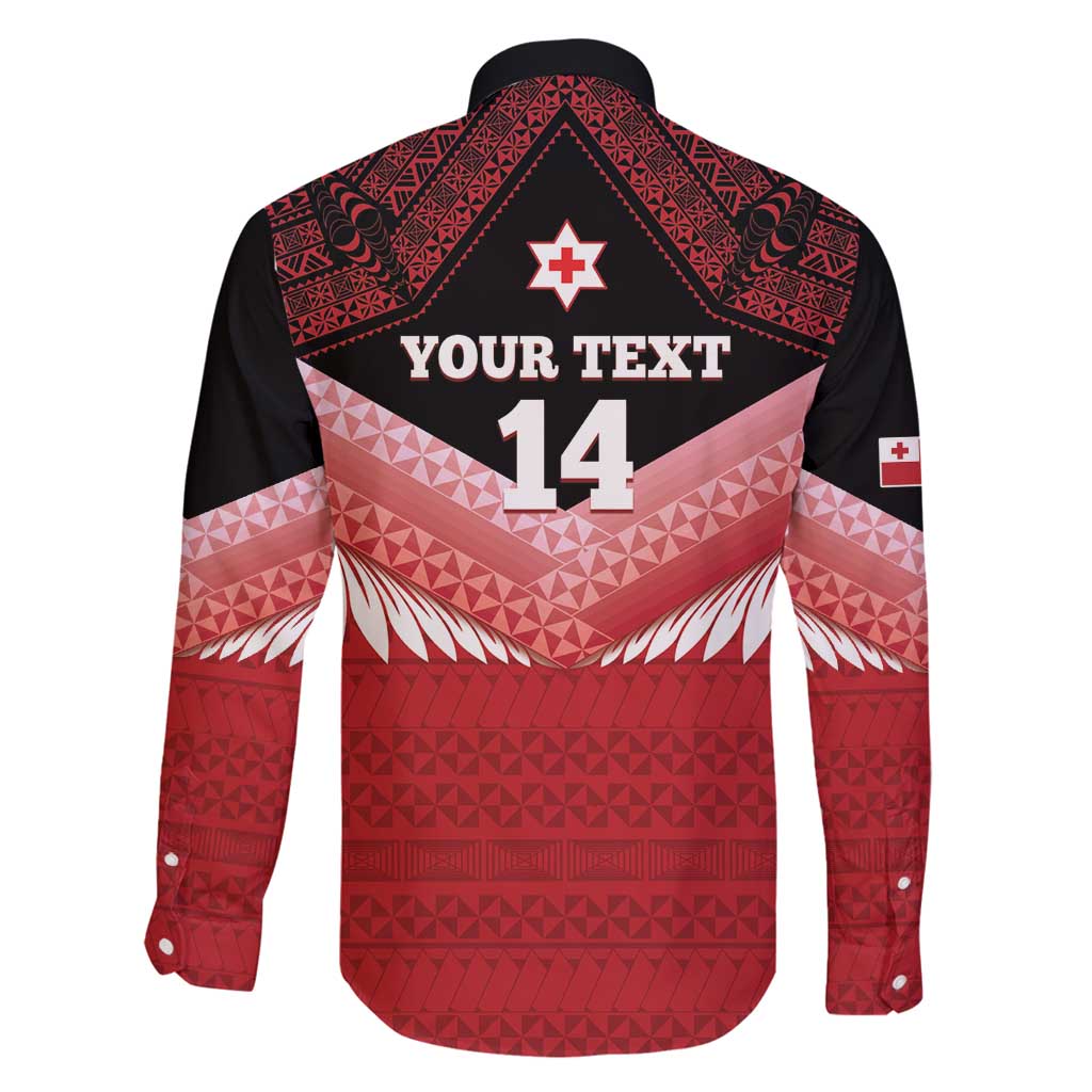 Custom Mate Maa Tonga XIII Family Matching Puletasi and Hawaiian Shirt Tongan Kupesi Ngatu - Rugby Style LT14 - Polynesian Pride