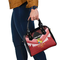 Custom Mate Maa Tonga XIII Shoulder Handbag Tongan Kupesi Ngatu - Rugby Style